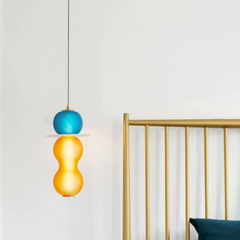 Interior Design Of Cafe - Дизайнерский цветной стеклянный подвесной светильник: современный,